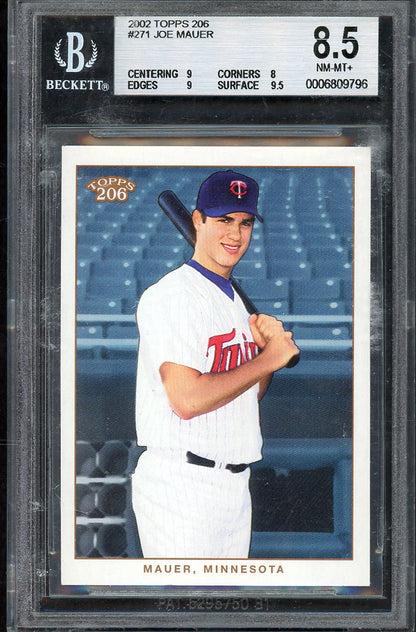 2002 Topps 206 #271 Joe Mauer Twins BVG 8.5 NM/MT+ 567841