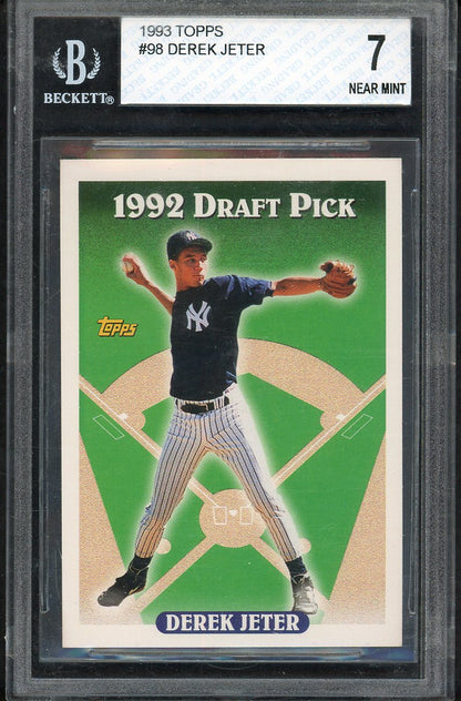 1993 Topps #098 Derek Jeter Yankees BVG 7 NM 567842