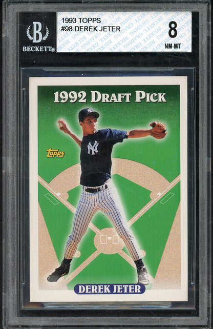 1993 Topps #098 Derek Jeter Yankees BVG 8 NM/MT 567843