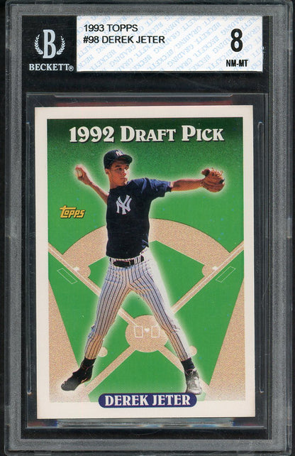 1993 Topps #098 Derek Jeter Yankees BVG 8 NM/MT 567844