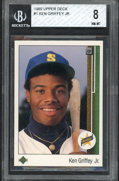 1989 Upper Deck #001 Ken Griffey Jr Mariners BVG 8 NM/MT 567850
