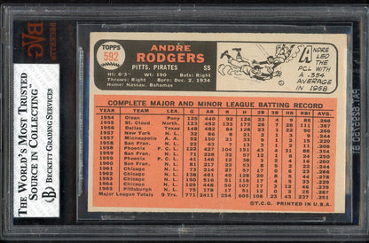 1966 Topps Baseball #592 Andre Rodgers Pirates BVG 5.5 EX+ 567853