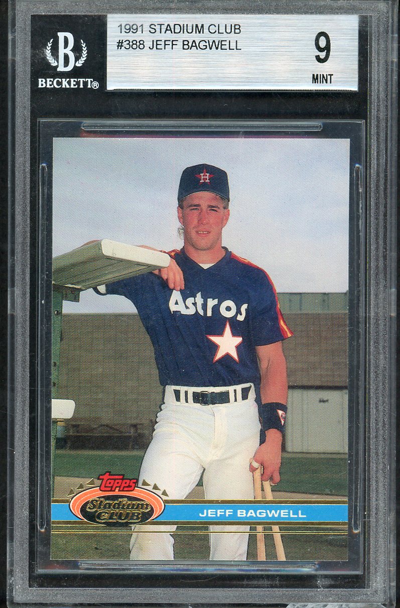 1991 Stadium Club #388 Jeff Bagwell Astros BVG 9 MINT 567854