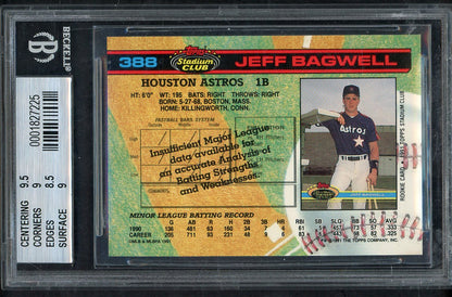 1991 Stadium Club #388 Jeff Bagwell Astros BVG 9 MINT 567854