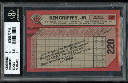 1989 Bowman #220 Ken Griffey Jr Mariners BVG 8 NM/MT 567856