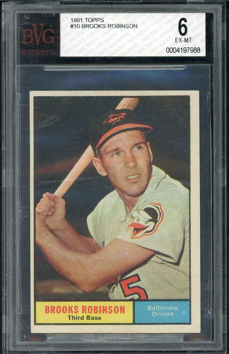 1961 Topps Baseball #010 Brooks Robinson Orioles BVG 6 EX-MT 567859