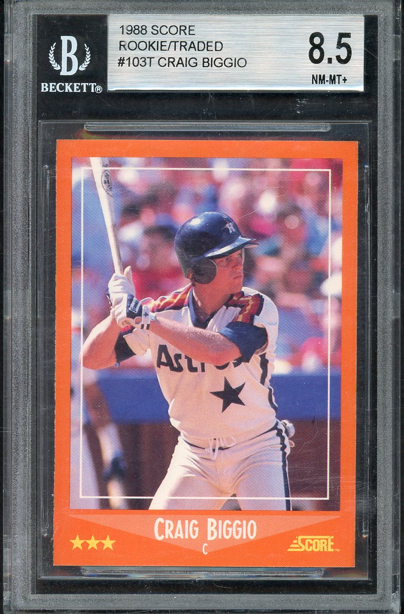 1988 Score Traded #103T Craig Biggio Astros BVG 8.5 NM/MT+ 567861