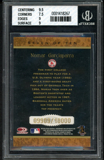 1997 Donruss Rookie Diamond Kings #007 Nomar Garciaparra BVG 8 NM/MT 567863
