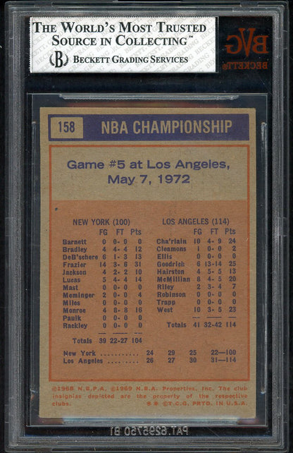 1972 Topps Basketball #158 Championships Game 5 Jerry West BVG 4.5 VG-EX+ 567875