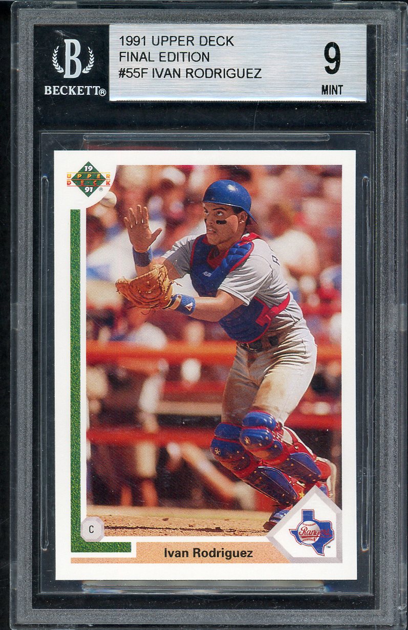 1991 Upper Deck Final #055F Ivan Rodriguez Rangers BVG 9 MINT 567880