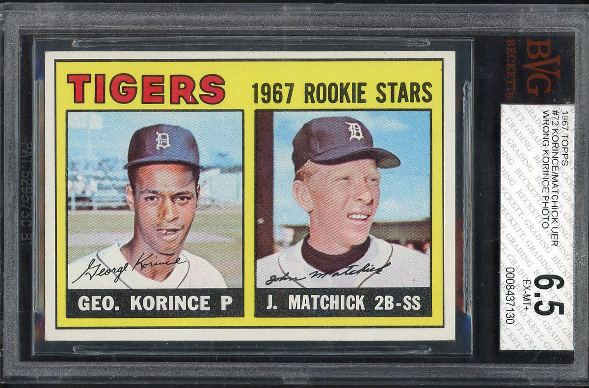 1967 Topps Baseball #072 John Matchick Tigers BVG 6.5 EX-MT+ 567885