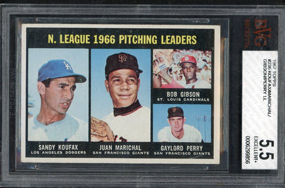 1967 Topps Baseball #236 N.L. Win Leaders Sandy Koufax BVG 5.5 EX+ 567886