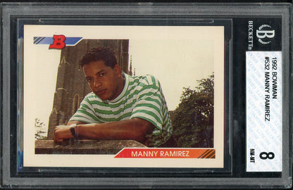 1992 Bowman #532 Manny Ramirez Indians BVG 8 NM/MT 567887