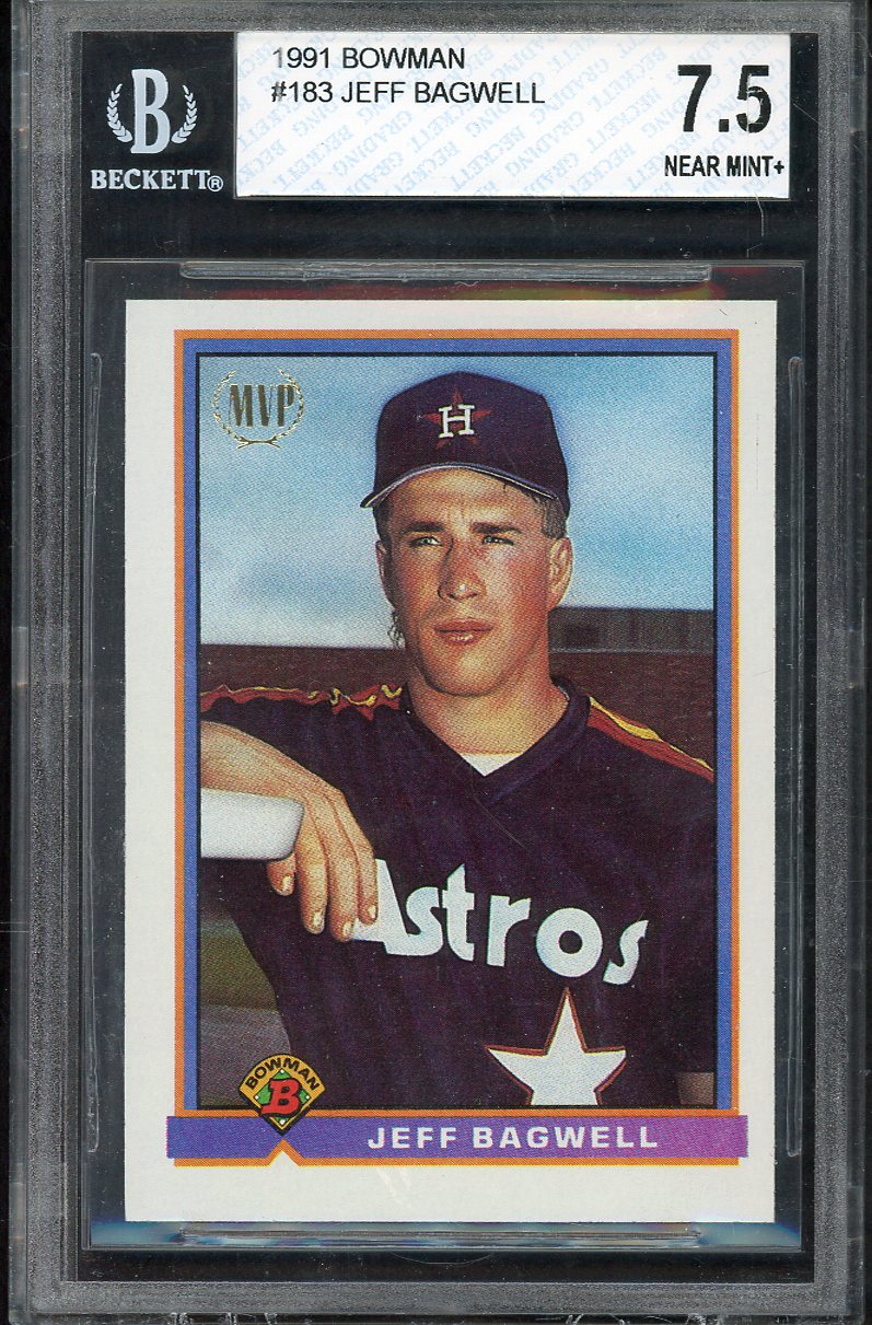 1991 Bowman #183 Jeff Bagwell Astros BVG 7.5 NM+ 567889