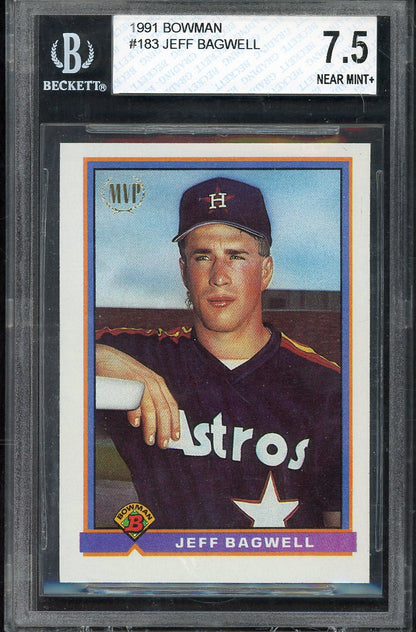 1991 Bowman #183 Jeff Bagwell Astros BVG 7.5 NM+ 567889