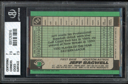 1991 Bowman #183 Jeff Bagwell Astros BVG 7.5 NM+ 567889
