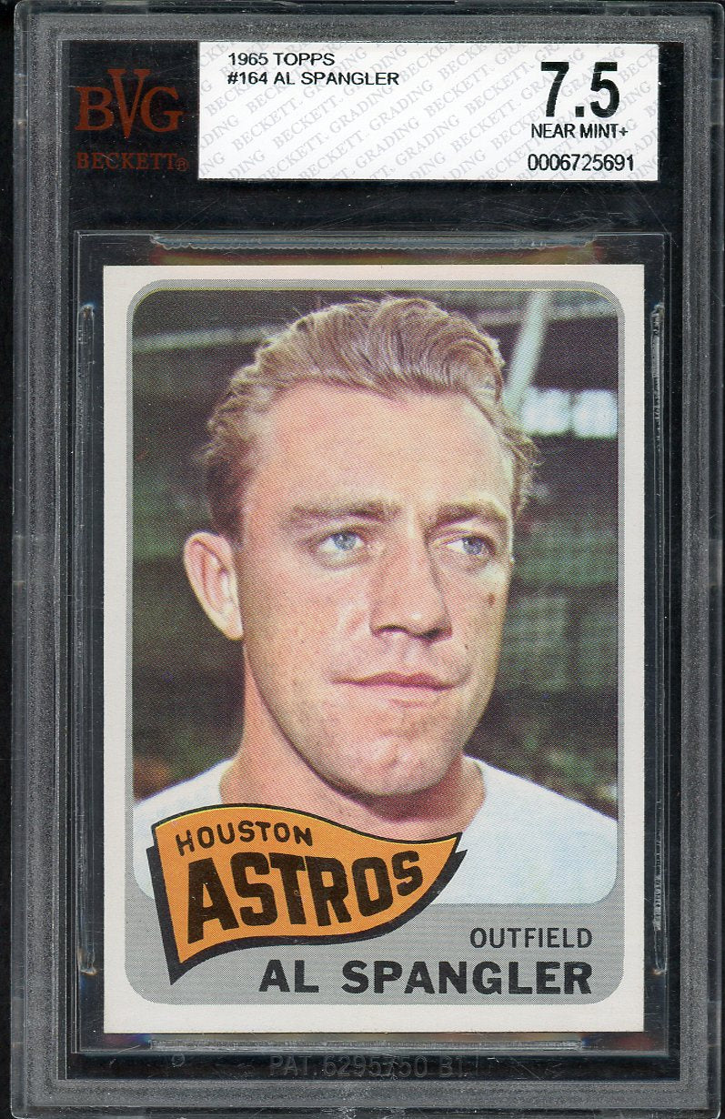 1965 Topps Baseball #164 Al Spangler Astros BVG 7.5 NM+ 567891