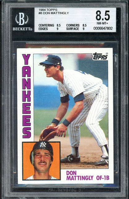 1984 Topps #008 Don Mattingly Yankees BVG 8.5 NM/MT+ 567895