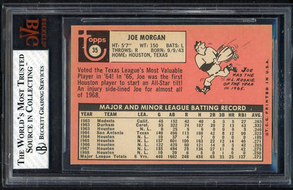 1969 Topps Baseball #035 Joe Morgan Astros BVG 6.5 EX-MT+ 567900