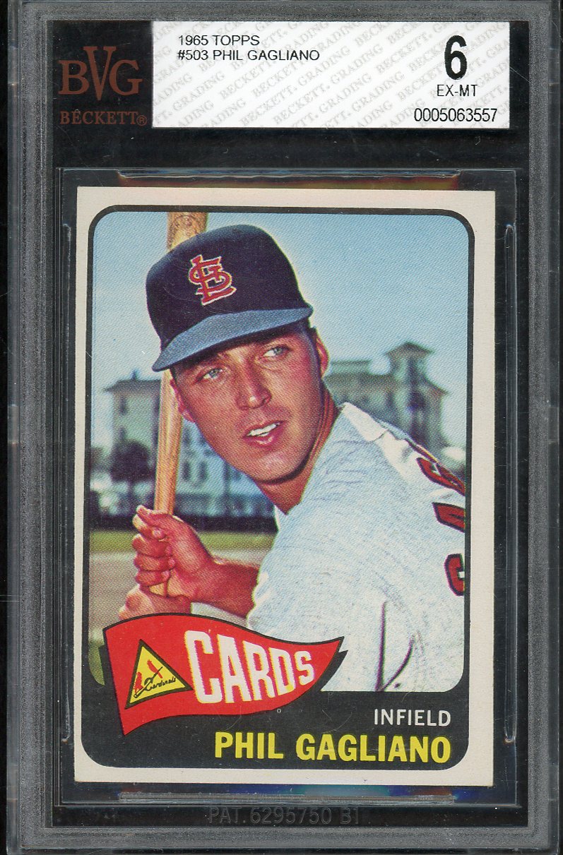 1965 Topps Baseball #503 Phil Gagliano Cardinals BVG 6 EX-MT 567901