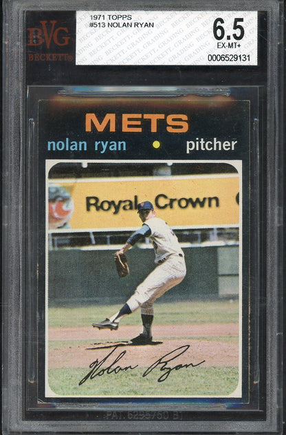 1971 Topps Baseball #513 Nolan Ryan Mets BVG 6.5 EX-MT+ 567905