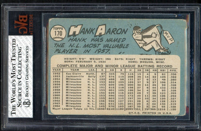 1965 Topps Baseball #170 Hank Aaron Braves BVG 3 VG 567908
