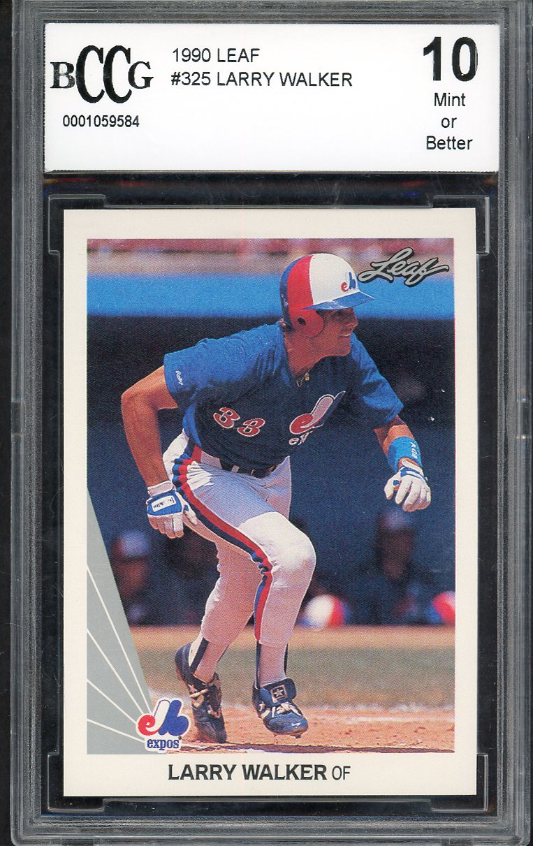 1990 Leaf #325 Larry Walker Expos BCCG 10 567910