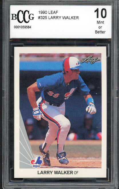 1990 Leaf #325 Larry Walker Expos BCCG 10 567910