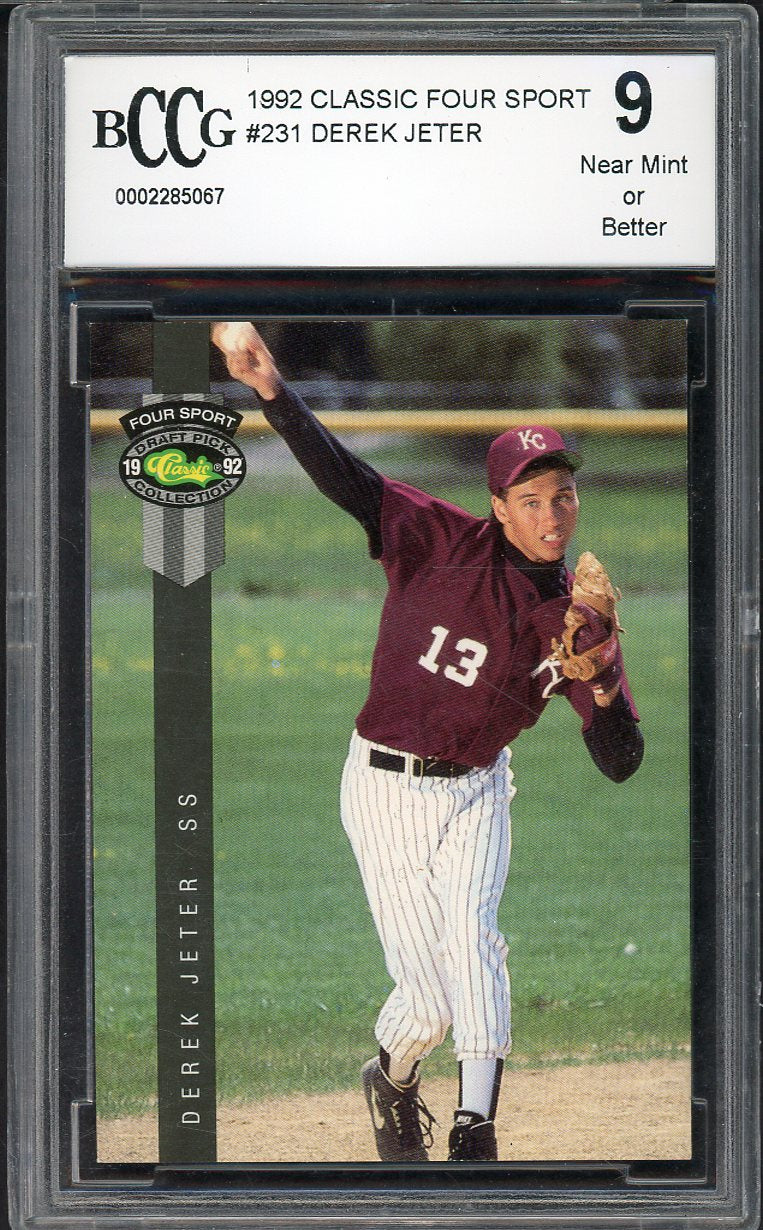 1992 Classic #231 Derek Jeter Yankees BCCG 9 567911