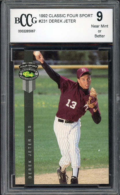 1992 Classic #231 Derek Jeter Yankees BCCG 9 567911