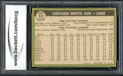 1967 Topps Baseball #573 Chicago White Sox Team BCCG 8 567915
