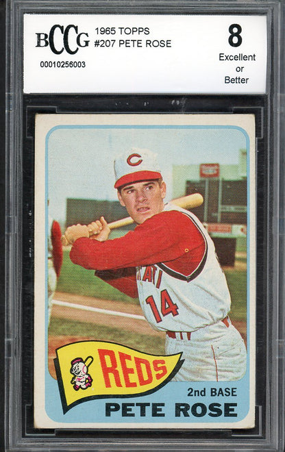 1965 Topps Baseball #207 Pete Rose Reds BCCG 8 567918