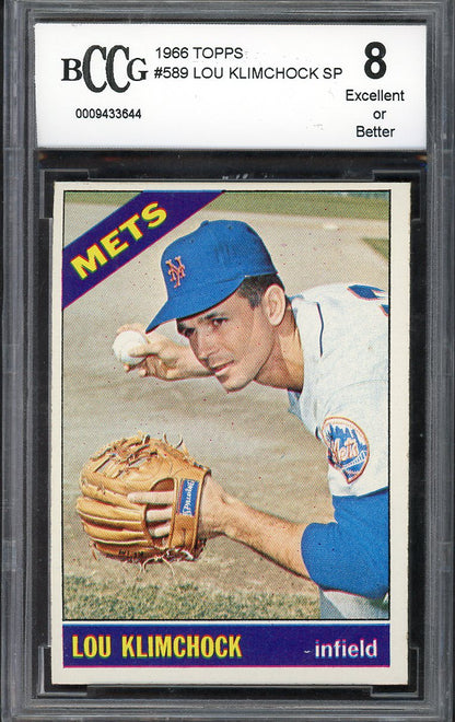 1966 Topps Baseball #589 Lou Klimchock Mets BCCG 8 567921
