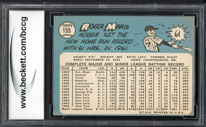 1965 Topps Baseball #155 Roger Maris Yankees BCCG 8 567923