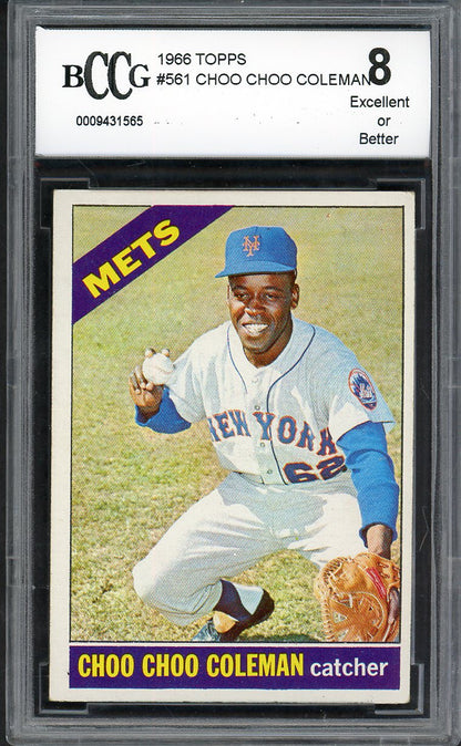 1966 Topps Baseball #561 Choo Choo Coleman Mets BCCG 8 567924
