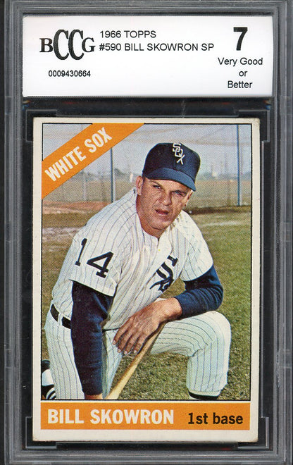 1966 Topps Baseball #590 Bill Skowron White Sox BCCG 7 567926