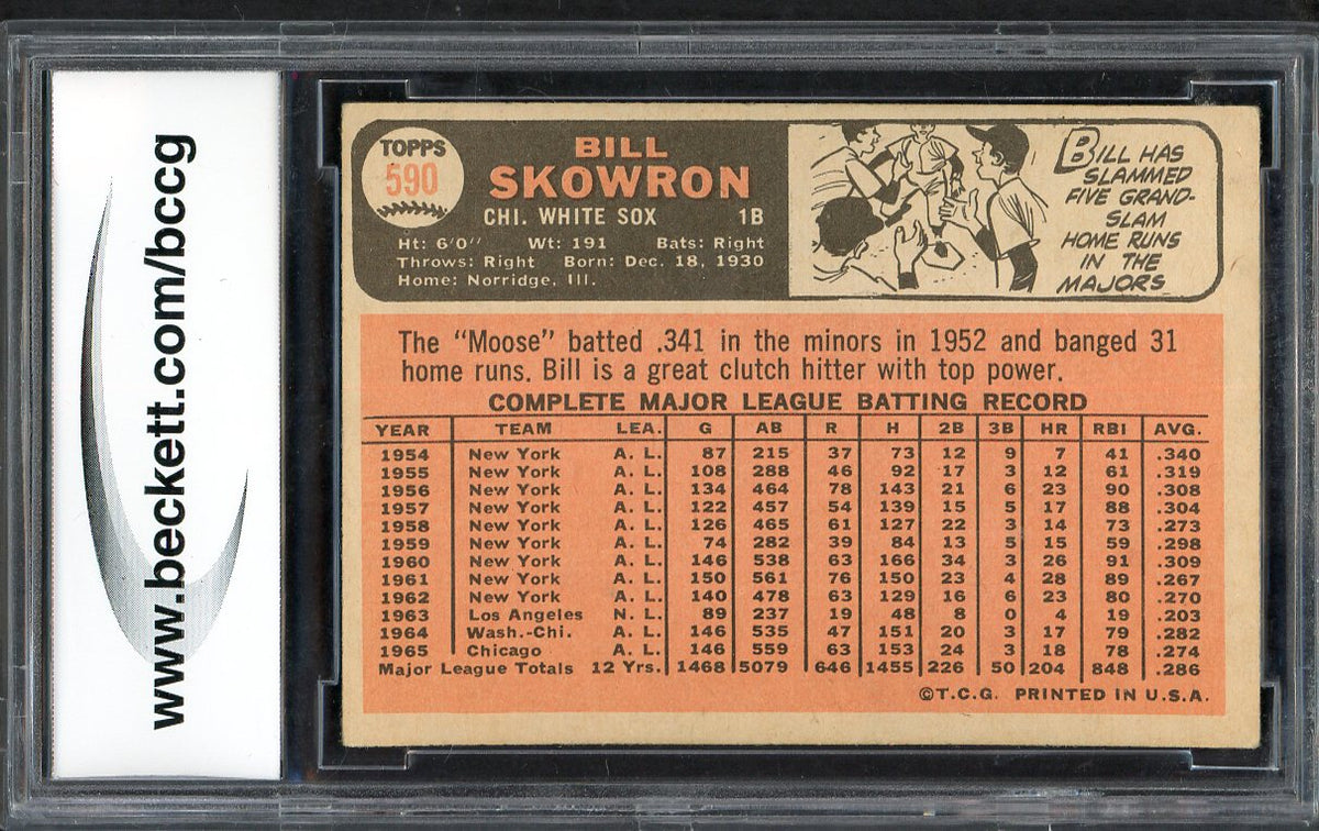 1966 Topps Baseball #590 Bill Skowron White Sox BCCG 7 567926