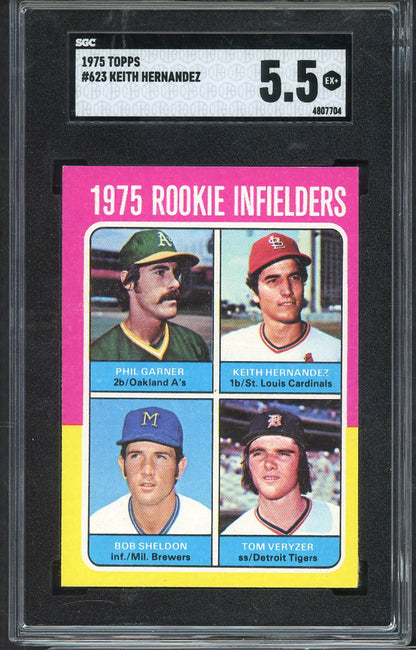 1975 Topps Baseball #623 Keith Hernandez Cardinals SGC 5.5 EX+ 567937