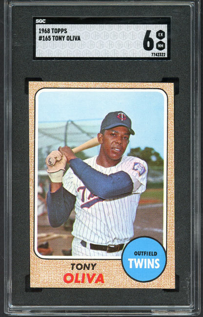 1968 Topps Baseball #165 Tony Oliva Twins SGC 6 EX-MT 567939