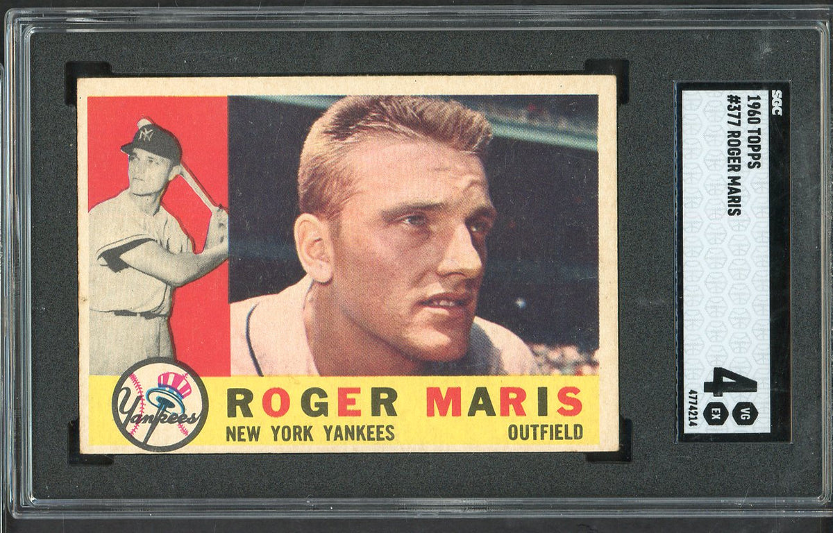 1960 Topps Baseball #377 Roger Maris Yankees SGC 4 VG-EX 567942