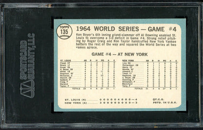 1965 Topps Baseball #135 World Series Game 4 Ken Boyer SGC 7 NM 567944