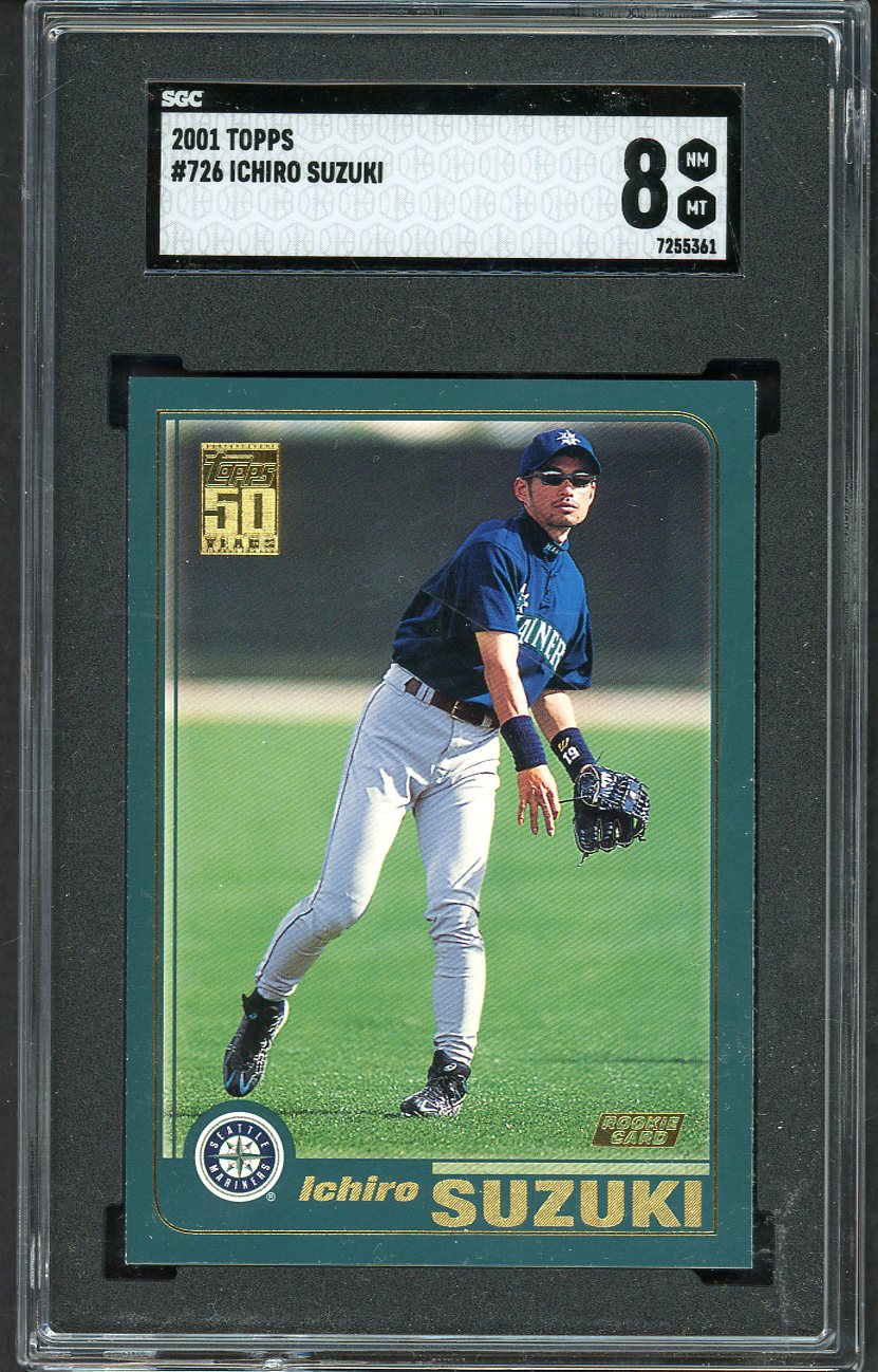 2001 Topps #726 Ichiro Suzuki Mariners SGC 8 NM/MT 567947