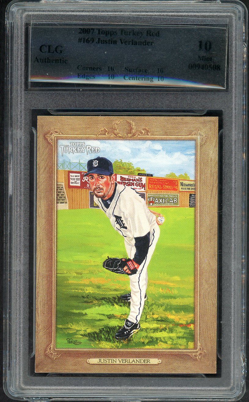 2007 Topps Turkey Red #169 Justin Verlander Tigers CLG 10 MINT 567951