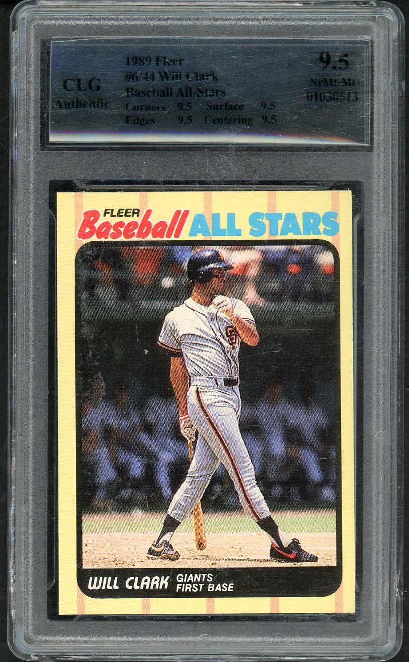 1989 Fleer All Stars #006 Will Clark Giants CTG 9.5 NM/MT+ 567952