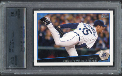 2009 Topps #085 Justin Verlander Tigers CLG 10 MINT 567954