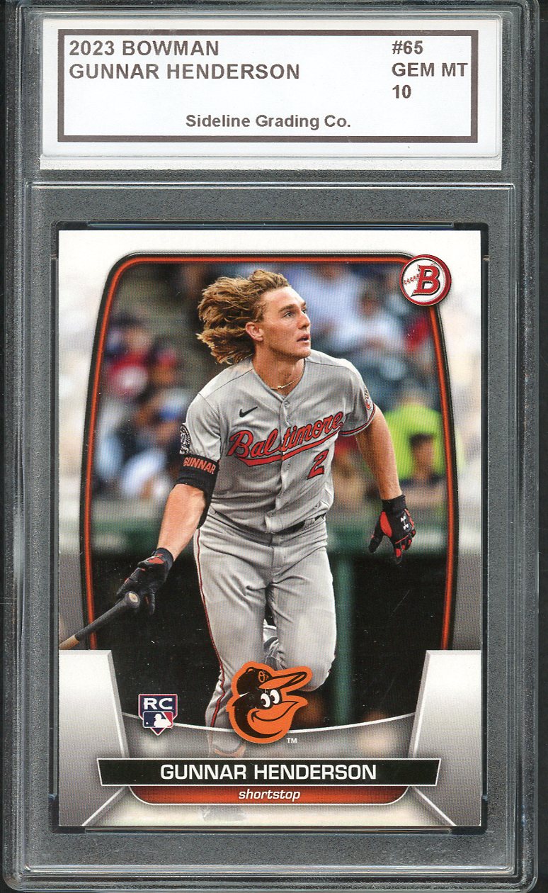 2023 Bowman #065 Gunnar Henderson Orioles SGCO 10 GEM MINT 567965
