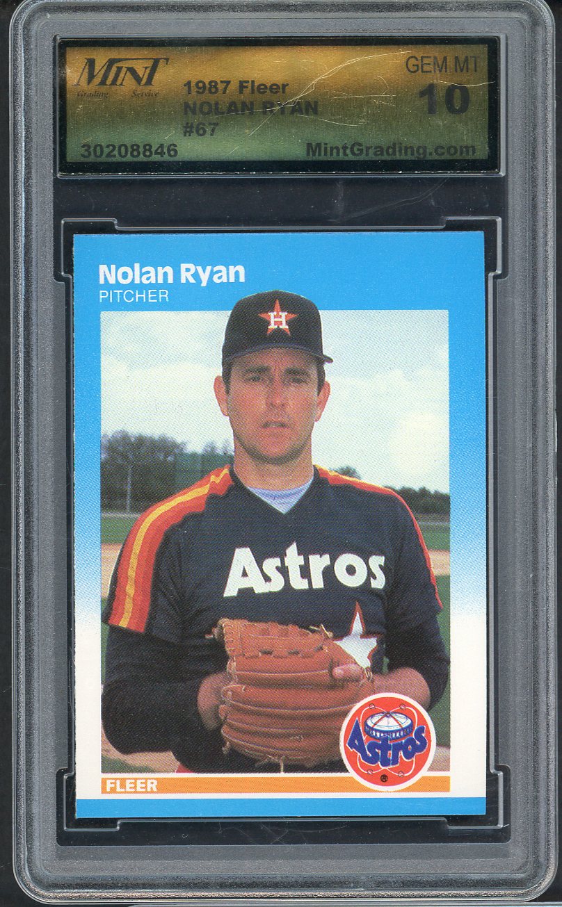 1987 Fleer #067 Nolan Ryan Astros MGS 10 GEM MINT 568078