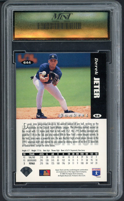 1994 Collectors Choice #644 Derek Jeter Yankees MGS 9 MINT 568080