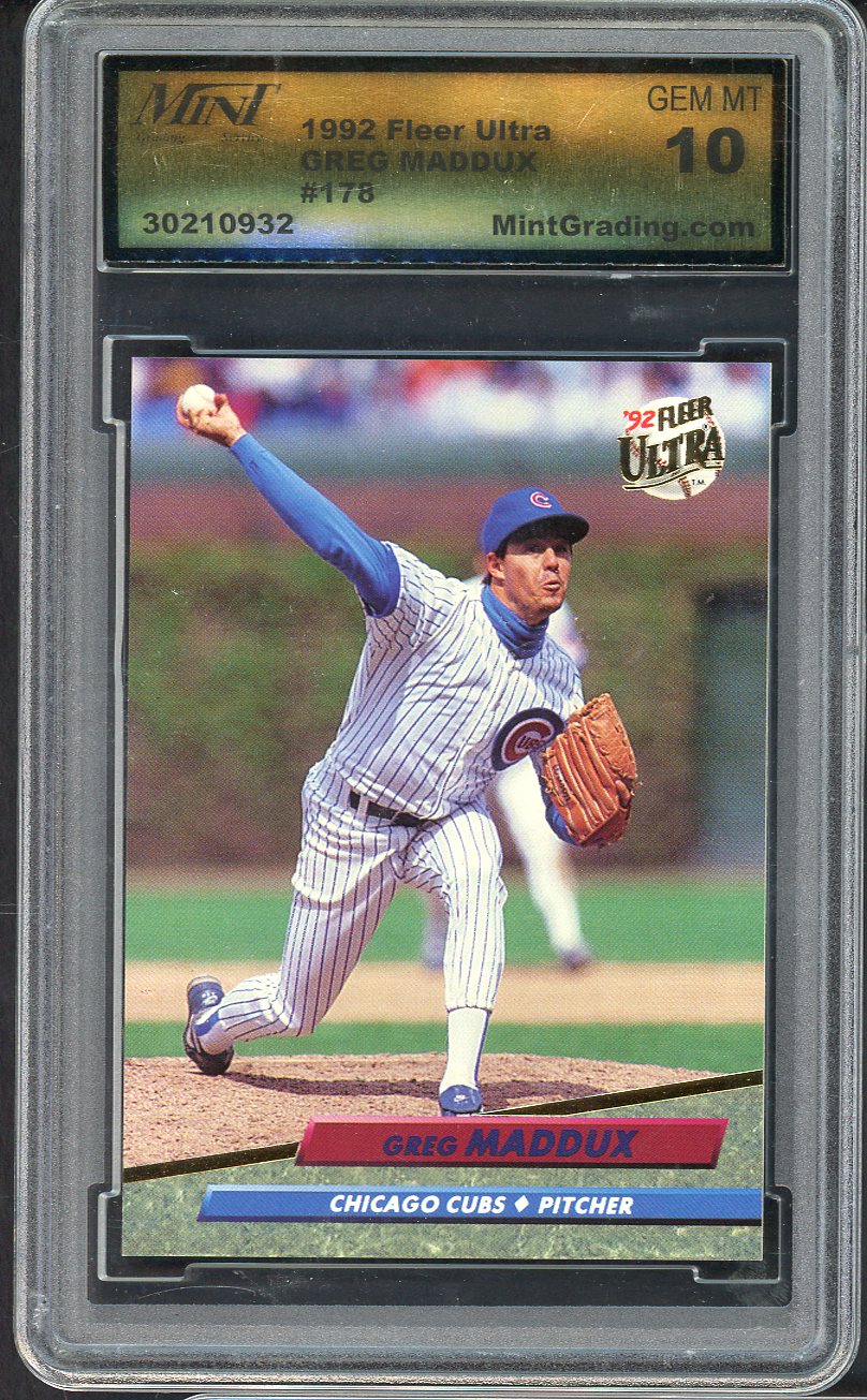 1992 Fleer Ultra #178 Greg Maddux Cubs MGS 10 GEM MINT 568081