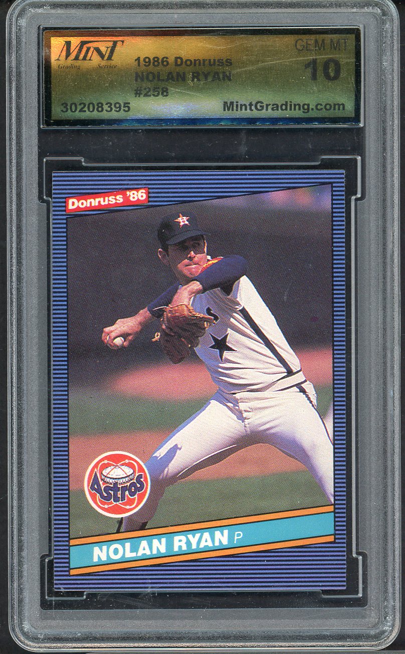 1986 Donruss #258 Nolan Ryan Astros MGS 10 GEM MINT 568082